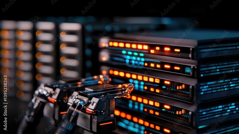 Poster advanced high-tech quantum computing systems in a modern laboratory setting for innovative research