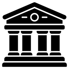 Bank Glyph Icon