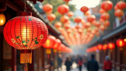 Red lanterns light up the Chinese New Year