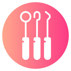 dental tools gradient icon