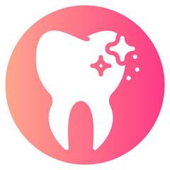 tooth whitening gradient icon