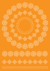 Traditional Rangoli or Kolam designs from the sub continent