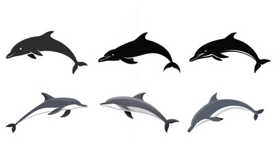Dolphin Silhouette Vector Illustration Perfect for T Shirts Prints and Digital Projects