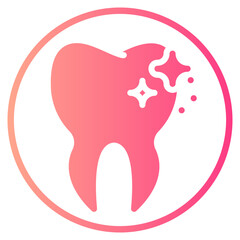 tooth whitening gradient icon