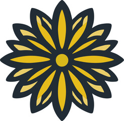Chrysanthemum Design with Dar...