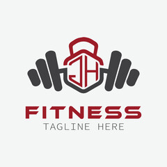 initial monogram for Fitness logo with Polygon style design