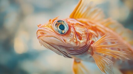 Fototapeta premium orange fish underwater closeup