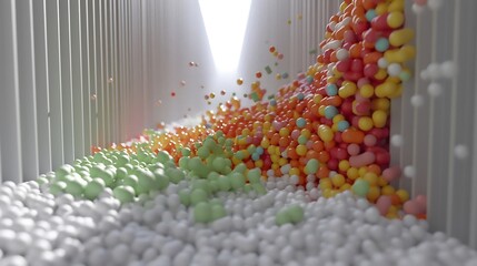 Fototapeta premium Ai generated rendering of pharmaceutical compound undergoing synthesis