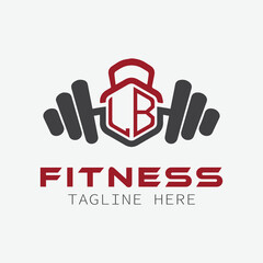 initial monogram for Fitness logo with Polygon style design
