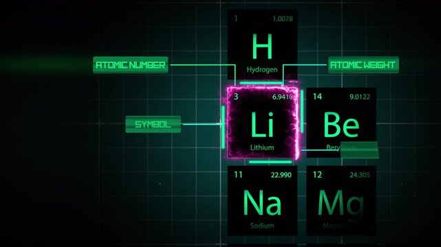 Lithium Element Neon Light