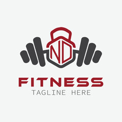 initial monogram for Fitness logo with Polygon style design