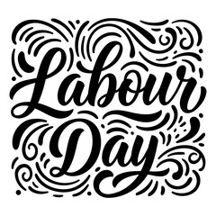 Labor Day Brush Script Design