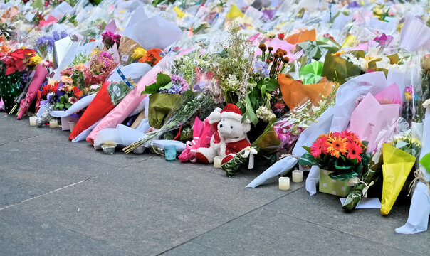 Flowers at Martin Place after the Lindt Cafe siege