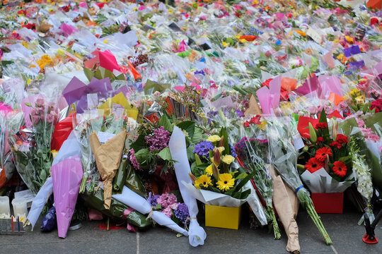 Flowers at Martin Place after the Lindt Cafe siege