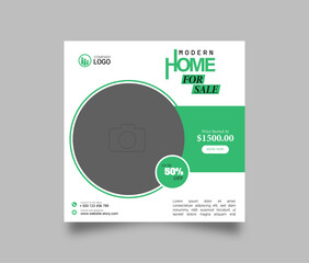 Real estate or home sale social media post template