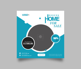 Real estate or home sale social media post template