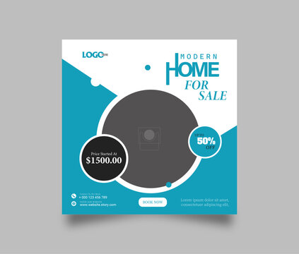 Real estate or home sale social media post template