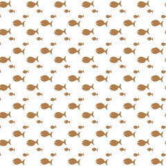 Sea Life With Crabs Seamless Vector Pattern Design 