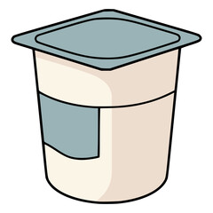 yoghurt package nutrition healthy food flat color vector illustration template design