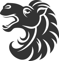 Silhouette of a camel animal vector