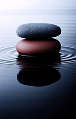 zen stones and water drops
