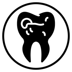 cavity glyph icon
