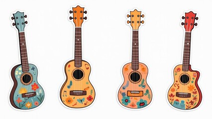 Colorful ukulele amusement park