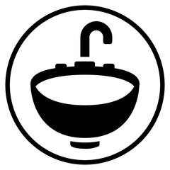 sink glyph icon