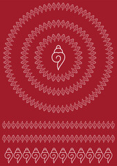 Traditional Rangoli or Kolam designs from the sub continent