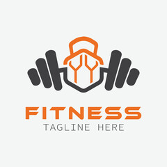 Fototapeta premium initial monogram for Fitness logo with Polygon style design