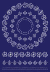 Traditional Rangoli or Kolam designs from the sub continent