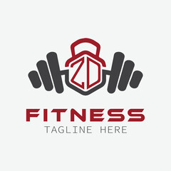 Fototapeta premium initial monogram for Fitness logo with Polygon style design