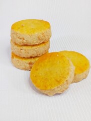 peanut cookies isolated on white background