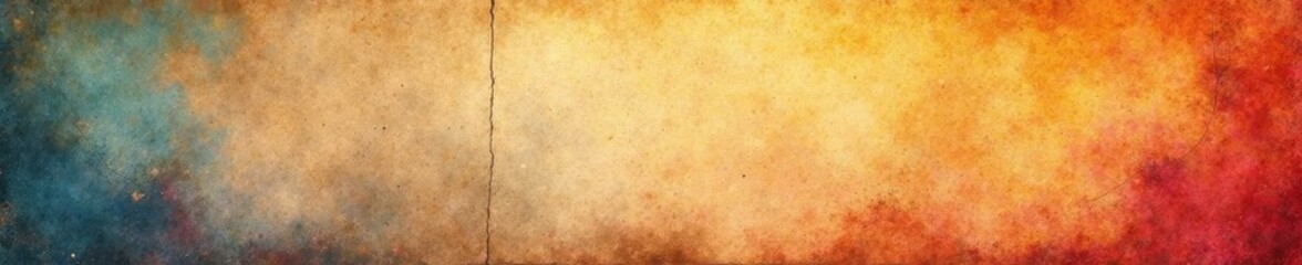 Obraz premium Torn and weathered poster; blank grunge backdrop with creases , retro, background