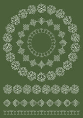 Traditional Rangoli or Kolam designs from the Indian sub continent