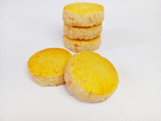 peanut cookies isolated on white background