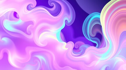 Obraz premium Abstract swirling, fluid shapes in pastel colors. Soft, flowing, and ethereal design