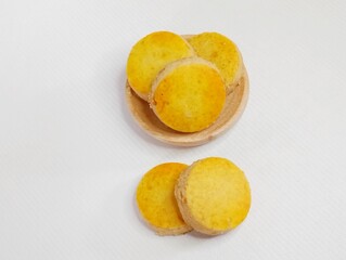 peanut cookies isolated on white background