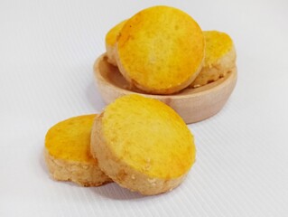 peanut cookies isolated on white background