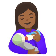 Woman Feeding Baby medium skin tone
