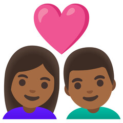 Couple with Heart: Woman and Man Emoji (Medium Skin Tone)
