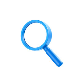 3d render magnifying glass icon