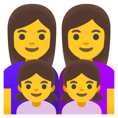 Family: Woman, Woman, Girl, Girl
