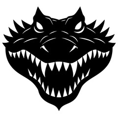 Fototapeta premium crocodile silhouette vector illustration