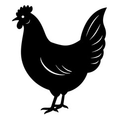 hen silhouette vector illustration