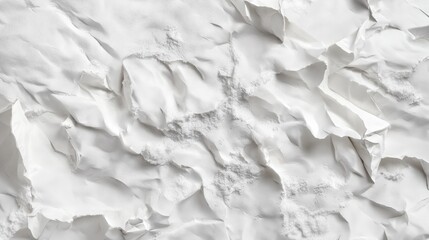 Obraz premium White sculpted texture resembling cracked plaster or eroded stone surface with organic, jagged contours and natural depth
