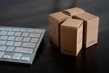 Fototapeta premium online shopping , logistic management system