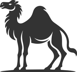 Silhouette of a camel animal vector