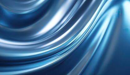 Fototapeta premium Smooth and Shiny Blue Fabric Texture Background for Abstract Design