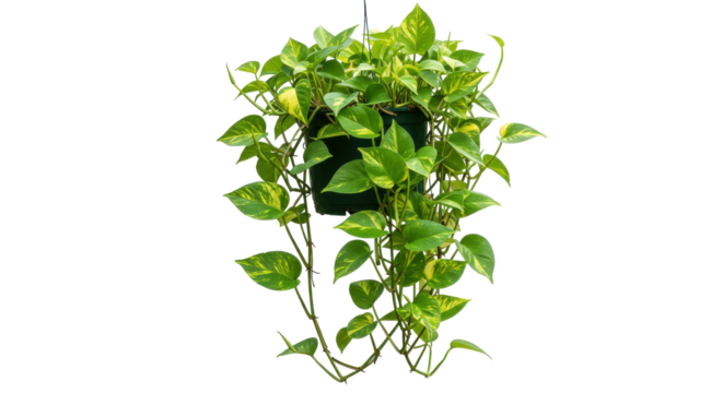 Lush green hanging plant with cascading vines, enhancing indoor decor and ambiance